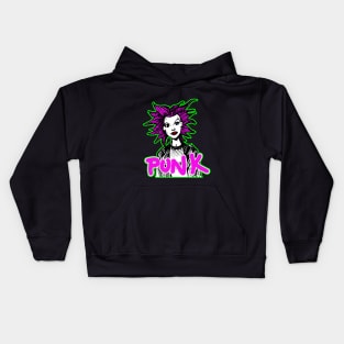 Punk rock Gurl Kids Hoodie